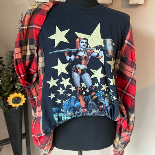 Harley Quinn Refashioned Flannel