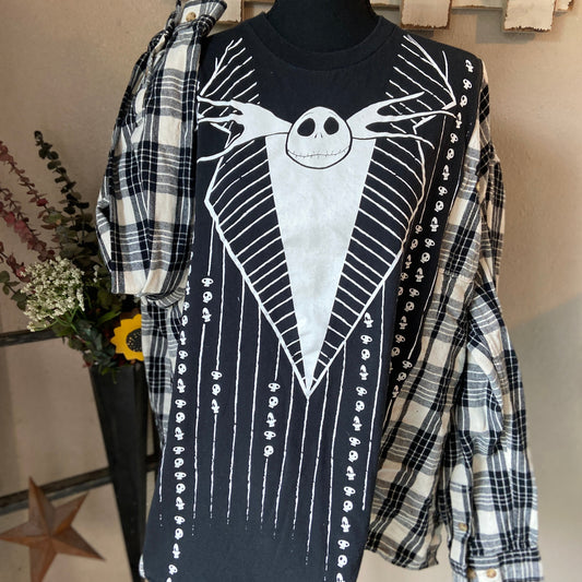 Jack Skellington Refashioned Flannel