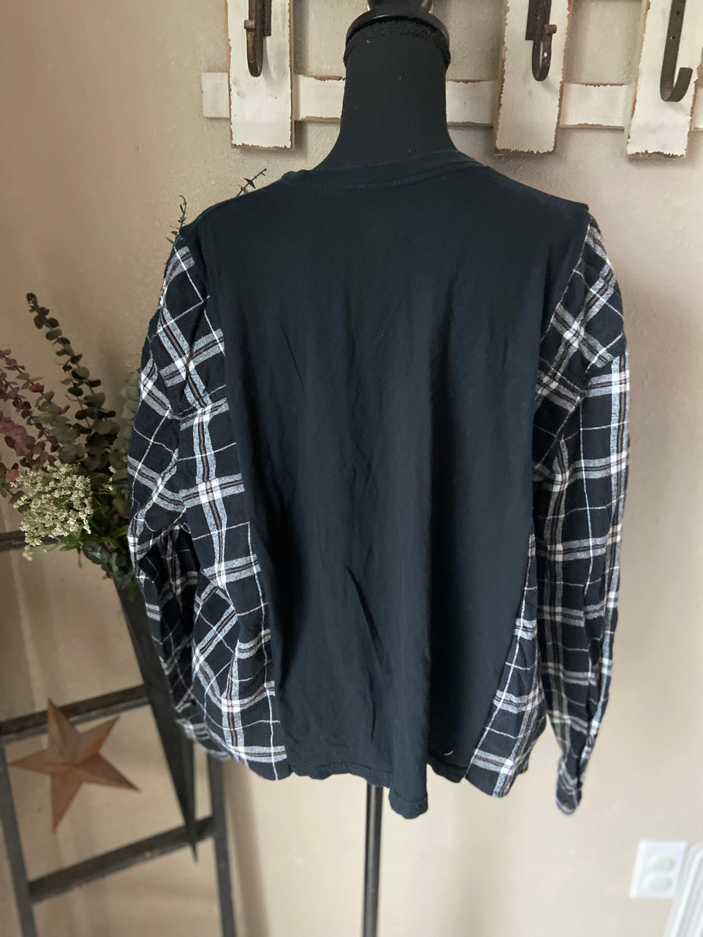 Harley Quinn and The Joker Refashioned Flannel