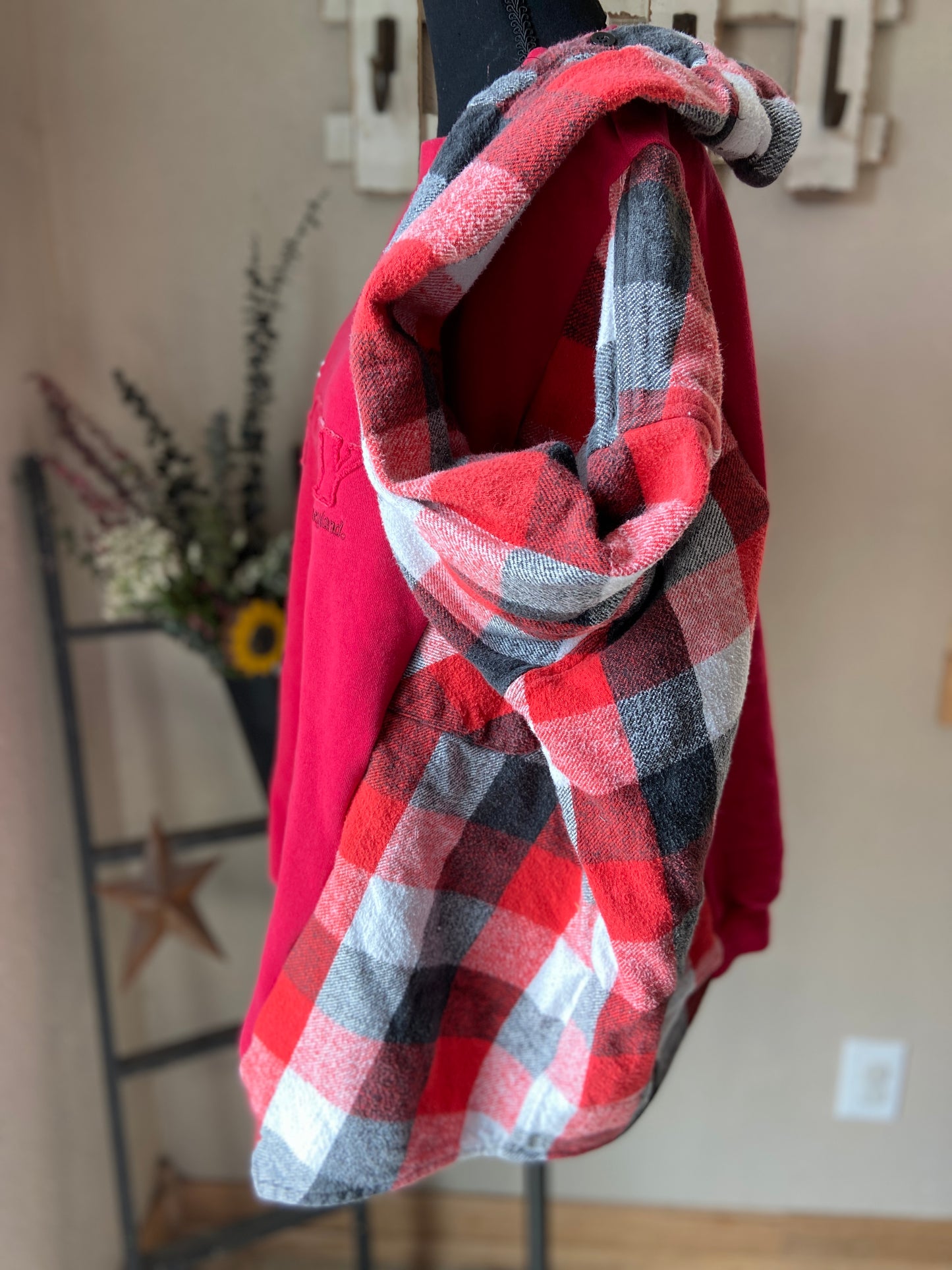 Mickey Mouse Refashioned Sweatshirt Flannel