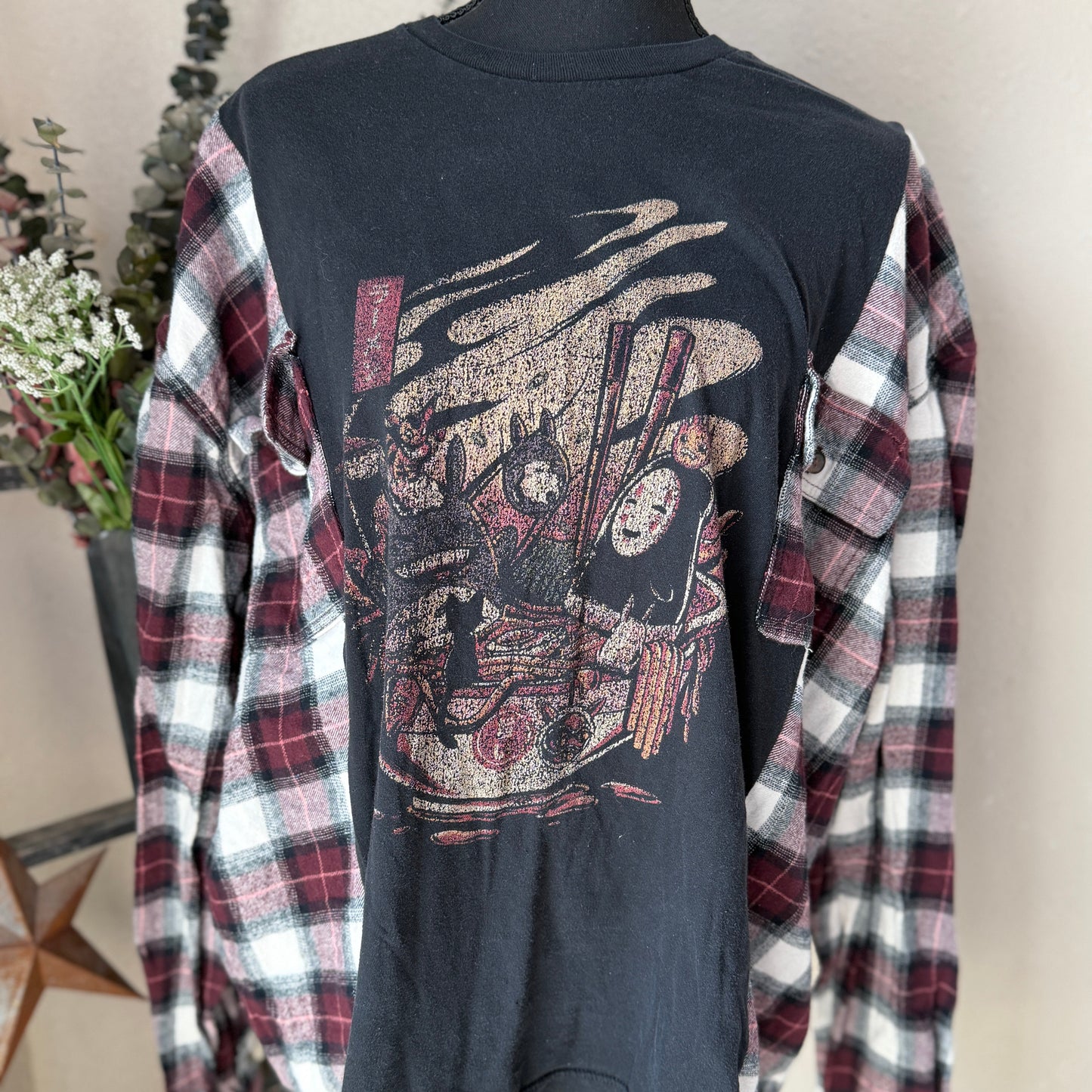 Ghibli Hotpot Refashioned Flannel