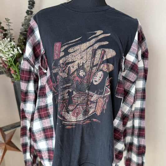 Ghibli Hotpot Refashioned Flannel