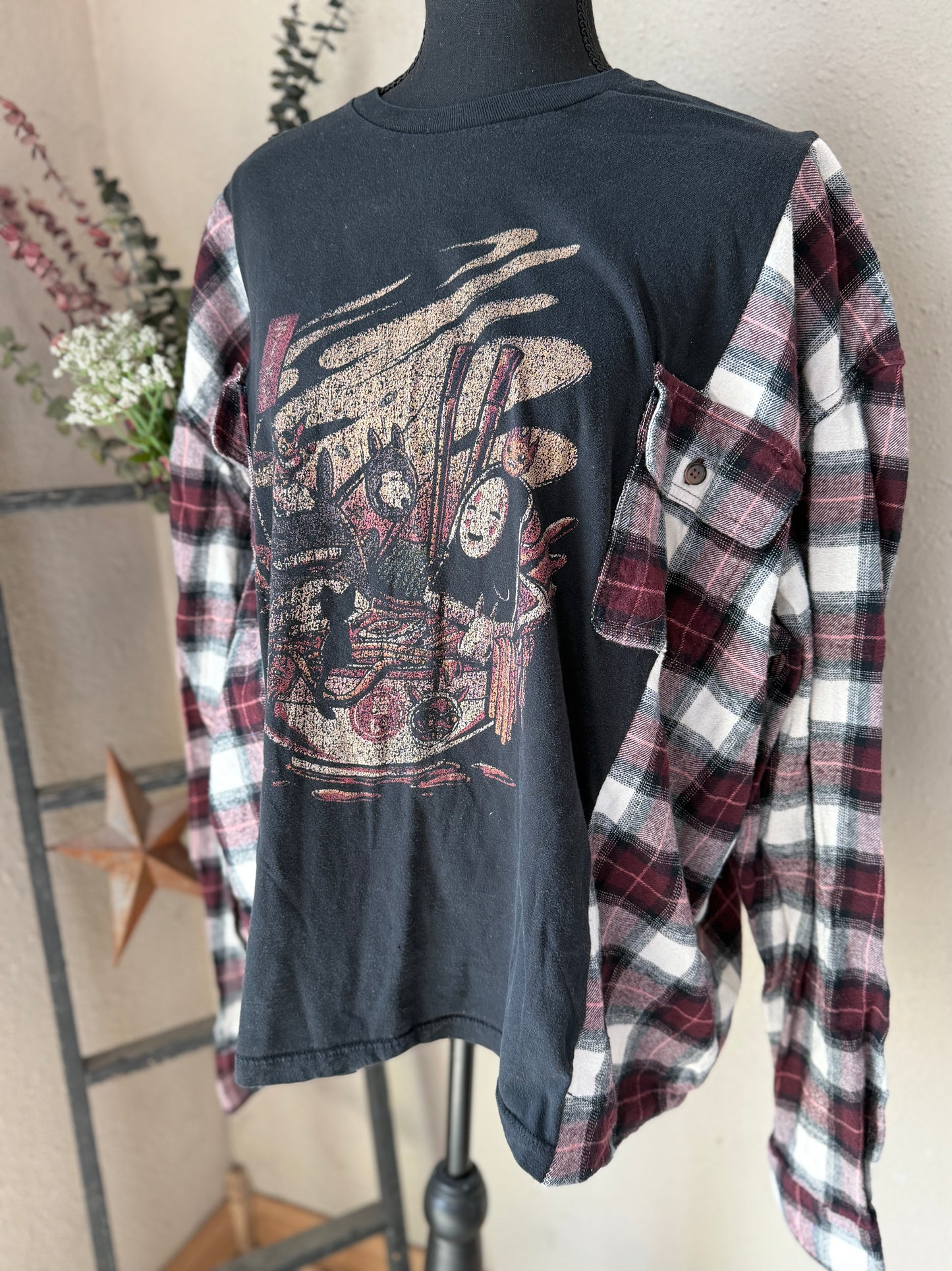 Ghibli Hotpot Refashioned Flannel