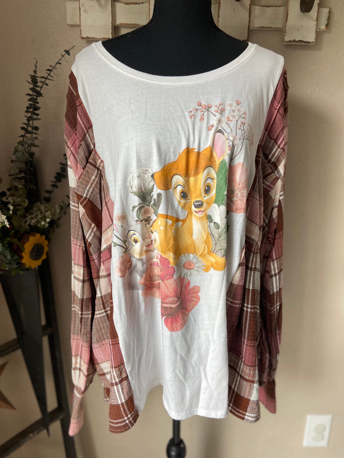 Bambi Refashioned Flannel with Pockets!