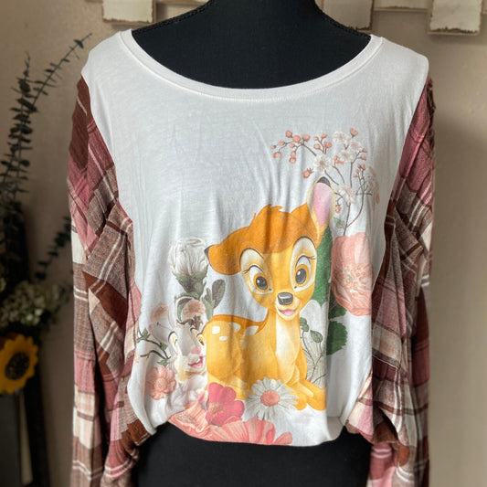 Bambi Refashioned Flannel with Pockets!