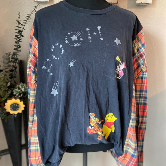 Winnie the Pooh Stargaze Refashioned Flannel