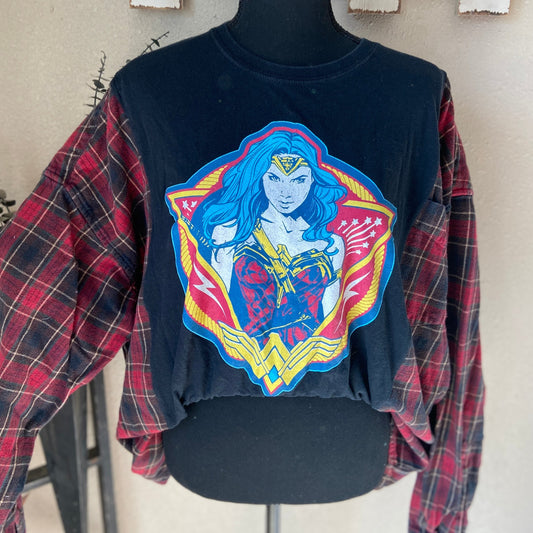 Wonder Woman Refashioned Flannel