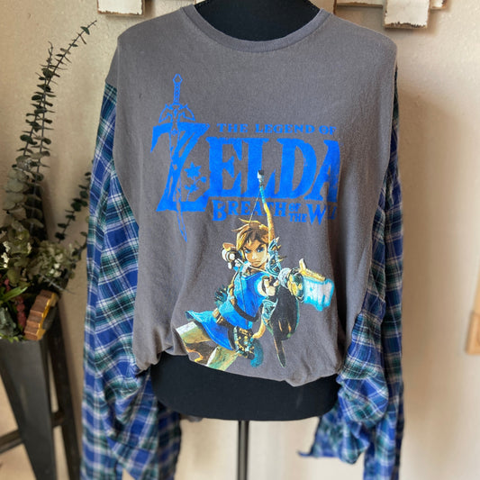 Legend of Zelda Link Refashioned Flannel