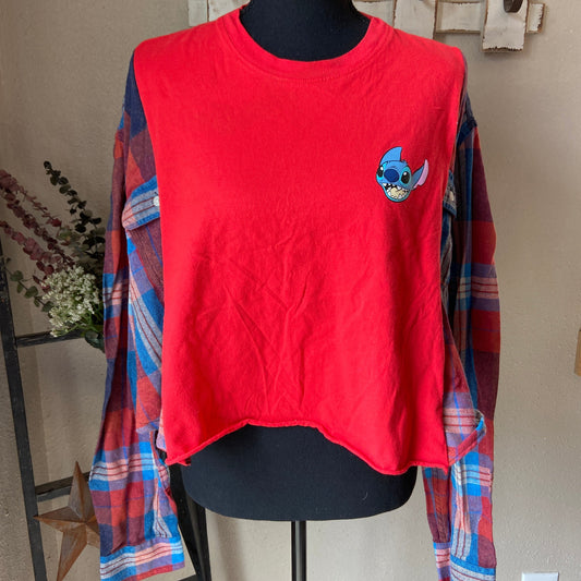 Stitch Refashioned Cropped Flannel
