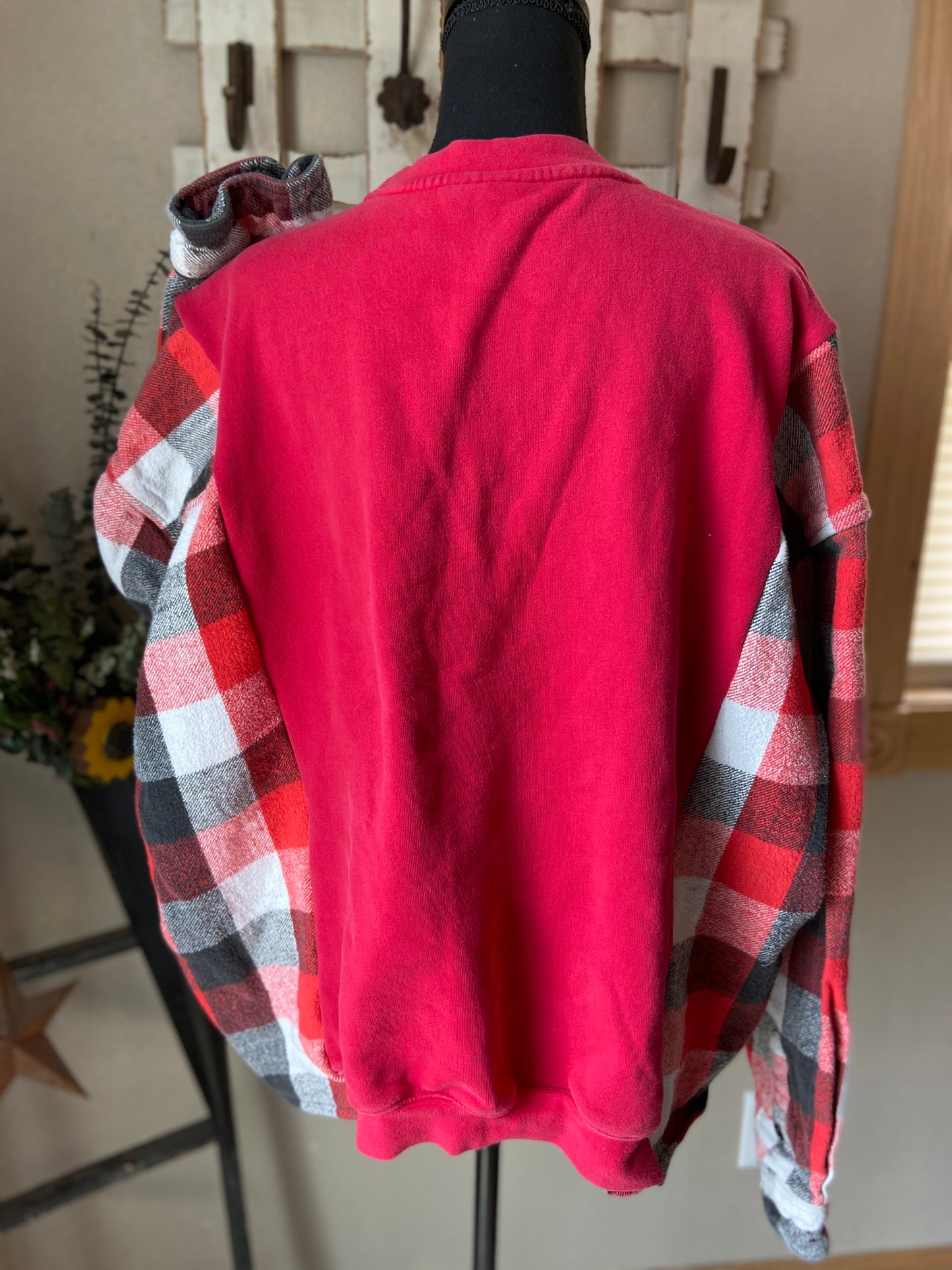 Mickey Mouse Refashioned Sweatshirt Flannel